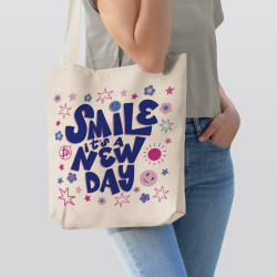 Smile it's a new day (Τσάντα  Αγοράς) Smile it's a new day (Τσάντα  Αγοράς)